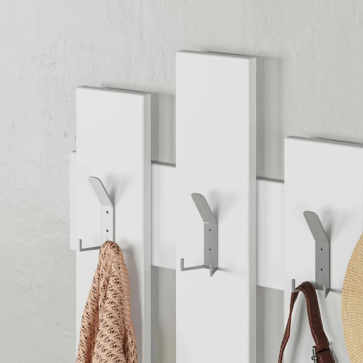 Mobile appendiabiti 64x79h cm 8 posti bianco - Astratto