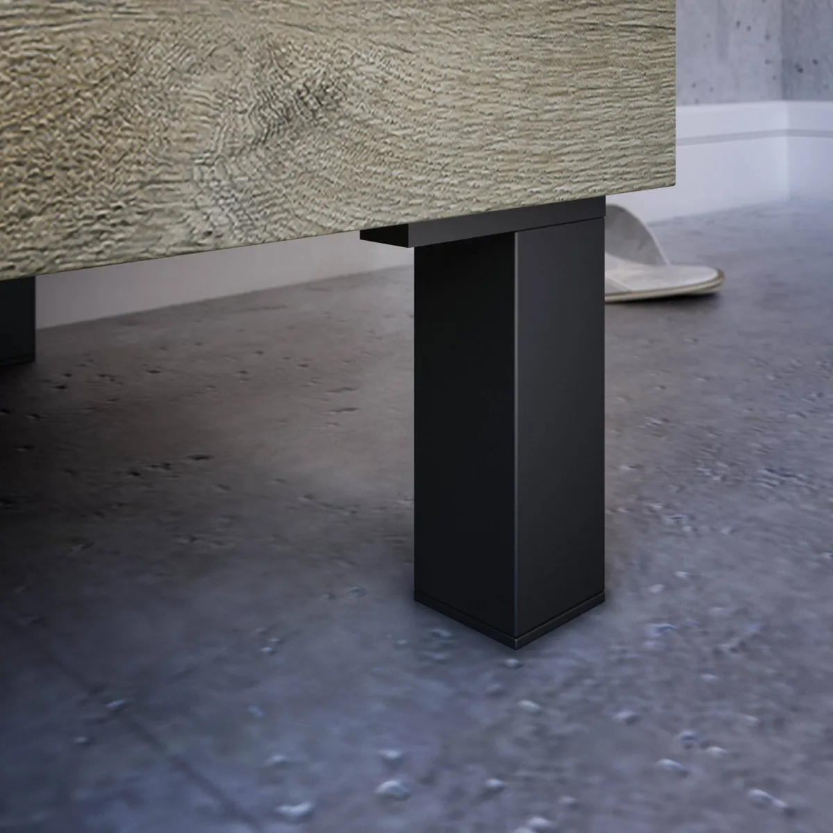 Bagno|Mobili Sottolavabo > Dmora Mobile bagno sospeso con specchio 80x80x45h cm rovere - Abissalino Marrone Rovere