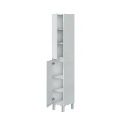 Mobile colonna 2 ante 30x182h cm bianco lucido - Noru