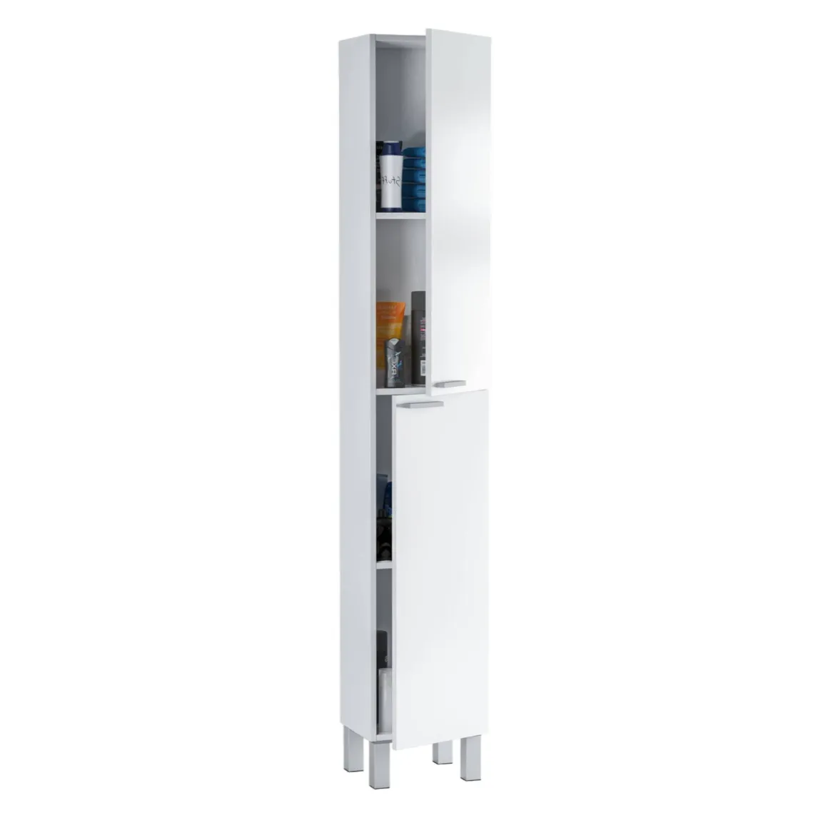 Mobile colonna bagno classico 2 ante 30x182h cm bianco lucido - Ark