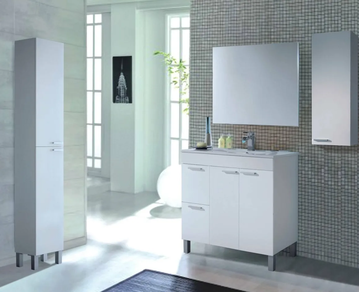 Mobile colonna bagno classico 2 ante 30x182h cm bianco lucido - Ark