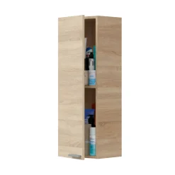 Bagno|Lavanderia > Dmora Mobile colonna bagno 30x85h cm rovere - Alcott Marrone Rovere