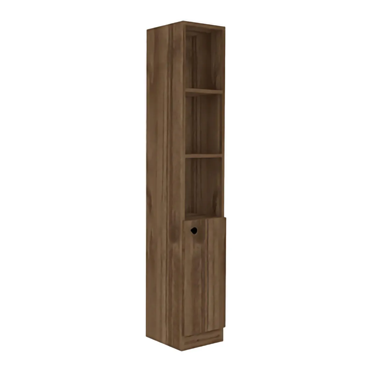 Mobili Colonna > Dmora Mobile Colonna 3 Ripiani Un'anta 30x30x170h cm, 5 Vani - Trivero Marrone Noce