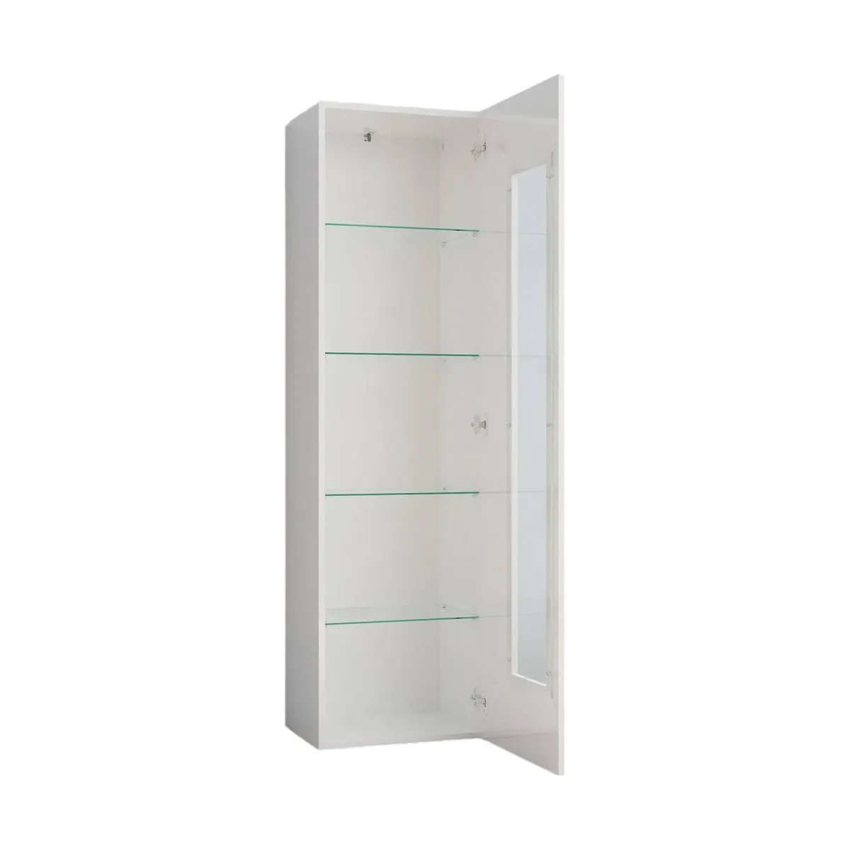 Vetrine|Cucina > Dmora Mobile colonna vetrina 45x34x162h cm - Adatka Bianco Lucido