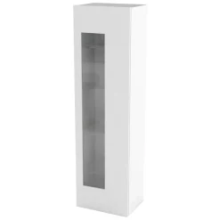 Vetrine|Cucina > Dmora Mobile colonna vetrina 45x34x162h cm - Adatka Bianco Lucido
