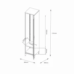 Mobile colonna 38x180h cm panna - Soleto
