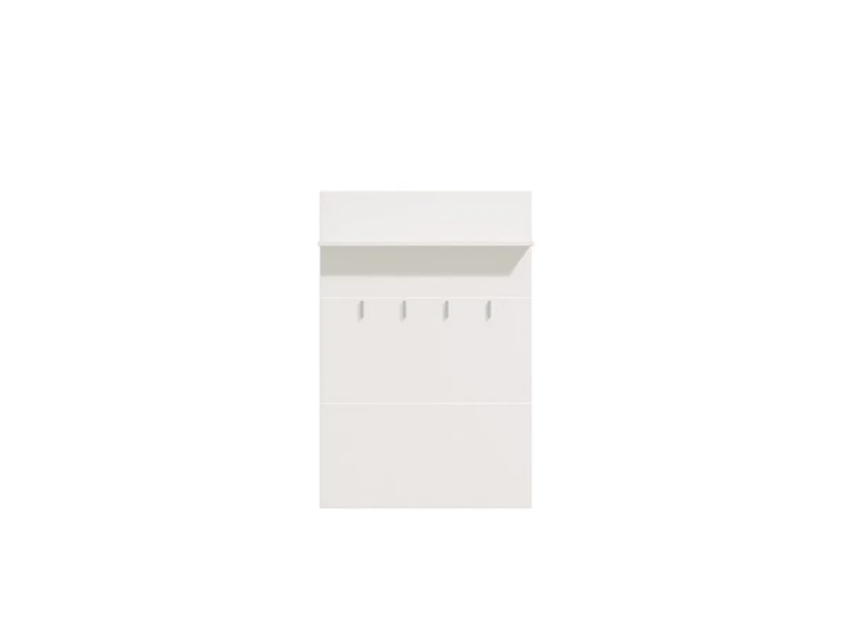 Mobili Da Ingresso > Dmora Mobile da Ingresso Bianco Bianco un Ripiano Appendiabiti 76x19.5x114h cm, Installazione Sospeso - Valdemone Bianco, Bianco