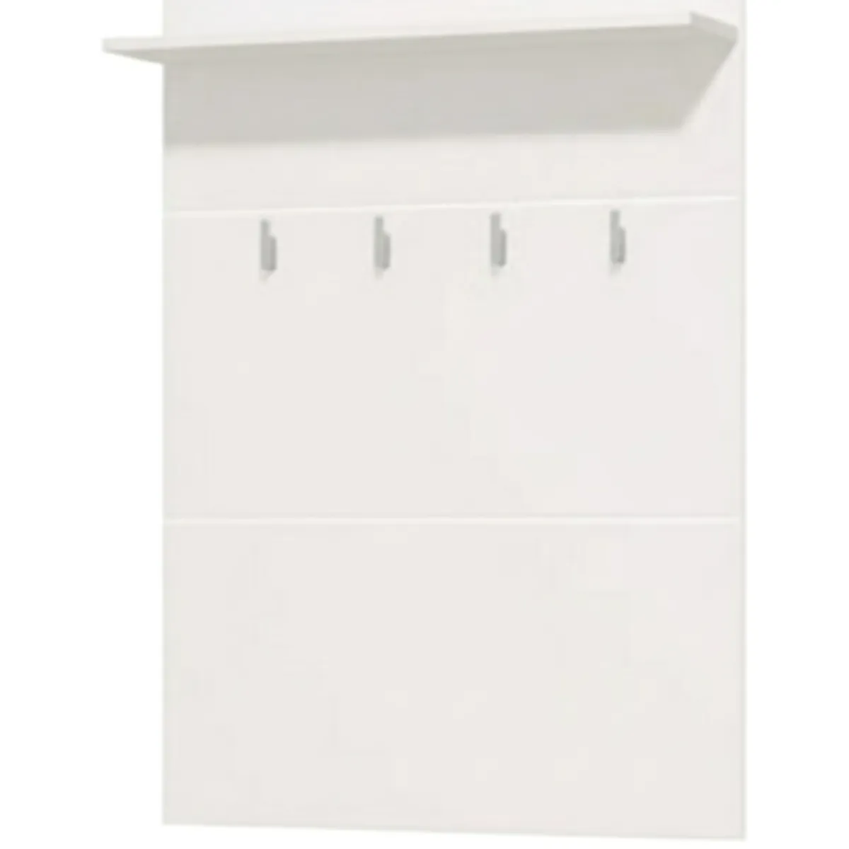 Mobili Da Ingresso > Dmora Mobile da Ingresso Bianco Bianco un Ripiano Appendiabiti 76x19.5x114h cm, Installazione Sospeso - Valdemone Bianco, Bianco