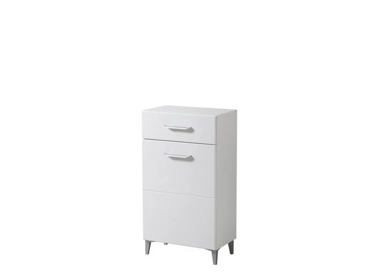 Mobili Da Ingresso > Dmora Mobile da Ingresso 2 Ripiani un Cassetto 58x35x104.5h cm, Un'anta - Ossona Bianco