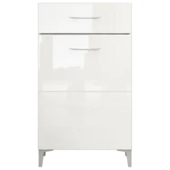Mobili Da Ingresso > Dmora Mobile da Ingresso 2 Ripiani un Cassetto 58x35x104.5h cm, Un'anta - Ossona Bianco