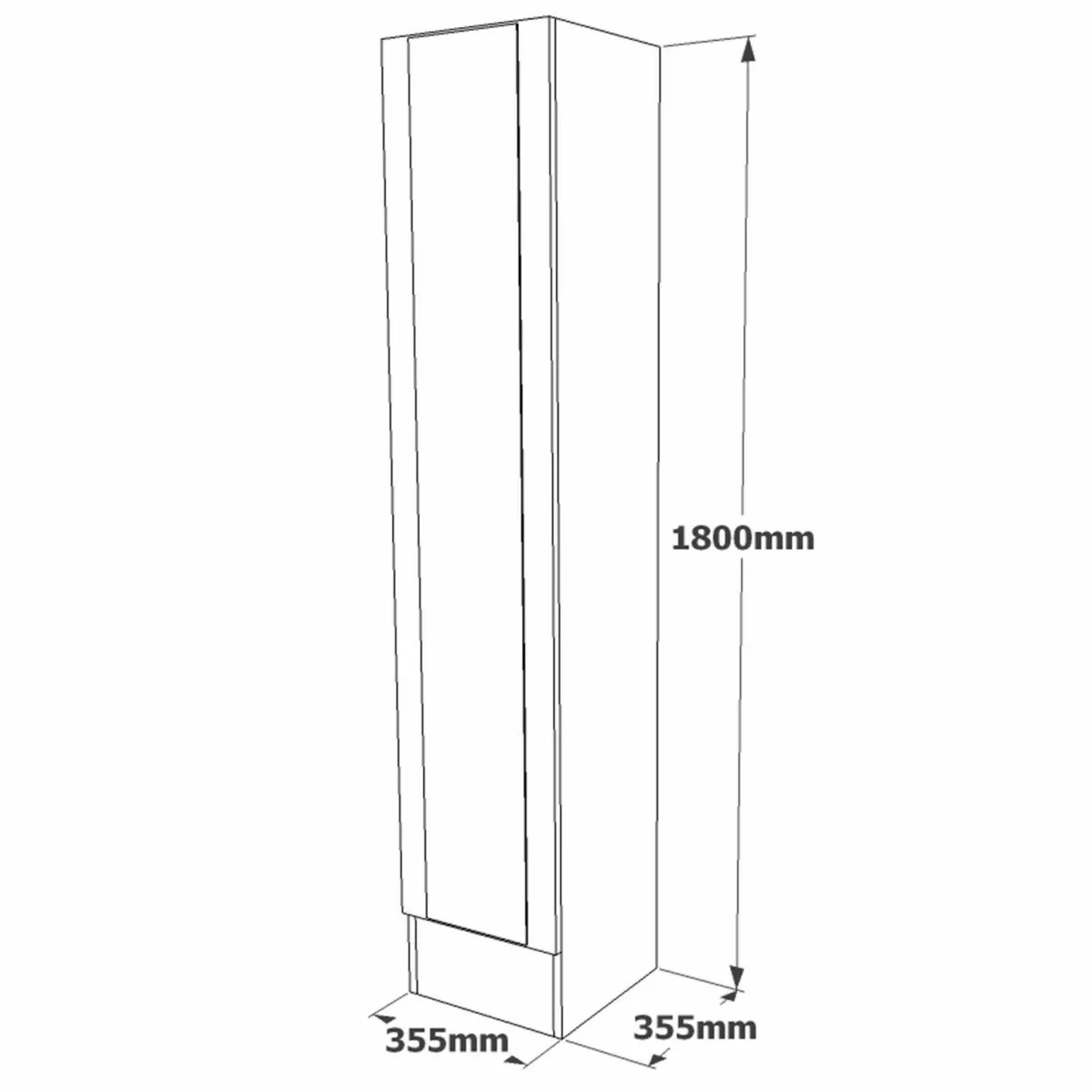 Mobili Da Ingresso > Dmora Mobile da ingresso colonna quercia 35x180h cm - Jacques Marrone Quercia