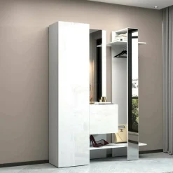 Mobile da ingresso da parete 2 ante bianco 140x190h cm - Arabelle