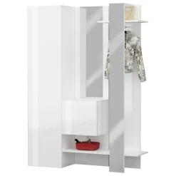 Mobile da ingresso da parete 2 ante bianco 140x190h cm - Arabelle