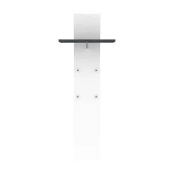 Ingresso > Dmora Mobile da ingresso elegante sospeso bianco lucido e ardesia 50x140h cm - Nives Grigio Ardesia, Bianco Lucido