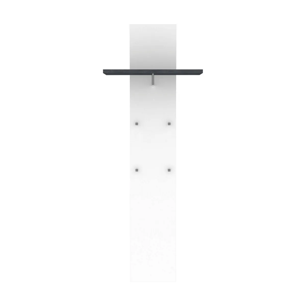 Ingresso > Dmora Mobile da ingresso elegante sospeso bianco lucido e ardesia 50x140h cm - Nives Grigio Ardesia, Bianco Lucido