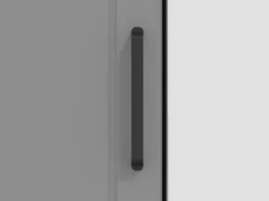 Mobile da Ingresso Grigio Marrone Rovere Nodi Specchio Incluso 3 Ripiani 75x41x194.5h cm, Appendiabiti - Coggiola