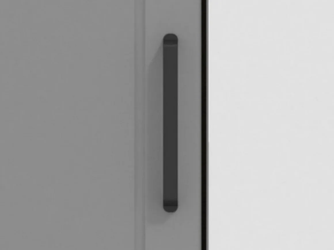 Mobile da Ingresso Grigio Marrone Rovere Nodi Specchio Incluso 3 Ripiani 75x41x194.5h cm, Appendiabiti - Coggiola