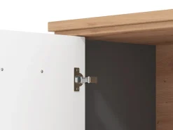Mobile da Ingresso Grigio Marrone Rovere un Ripiano 2 Ante 103.5x41x47.5h cm, 2 Vani - Menfi