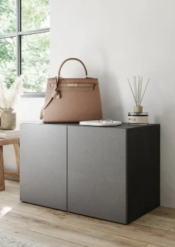 Mobili Da Ingresso > Dmora Mobile da Ingresso 2 Paia con Scarpiera 63x35x41h cm, 2 Ante - Scorrano Grigio