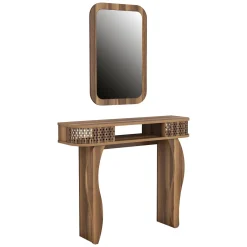 Mobili Da Ingresso > Dmora Mobile da Ingresso Marrone Noce Nero 8 Ripiani Appendiabiti 90x35x200h cm, Apertura Battente - Pecchi Nero, Marrone Noce