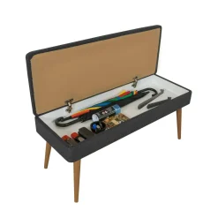 Mobili Da Ingresso|Ingresso > Dmora Mobile da Ingresso Marrone Quercia Nero Antracite 16 Paia Cassetti 50x38x135h cm, 7 Ripiani - Podgorica Nero Antracite, Marrone Quercia