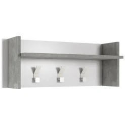 Mobile da ingresso minimal sospeso bianco e cemento 90x34h cm - Angry