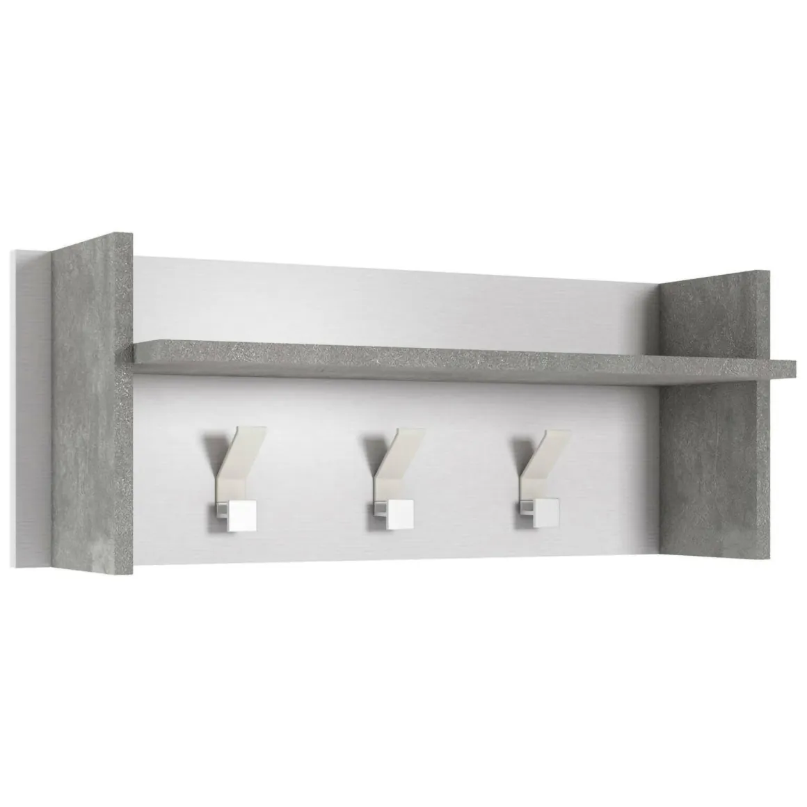 Mobile da ingresso minimal sospeso bianco e cemento 90x34h cm - Angry