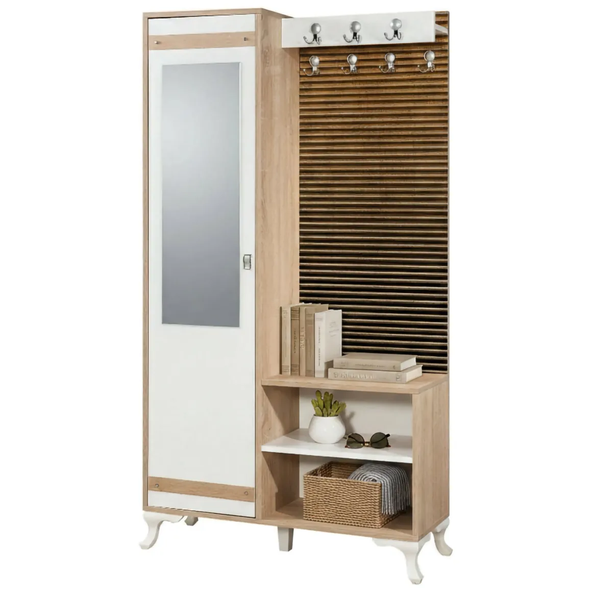 Mobili Da Ingresso|Ingresso > Dmora Mobile da ingresso quercia 90x194h cm - Savina Marrone Quercia