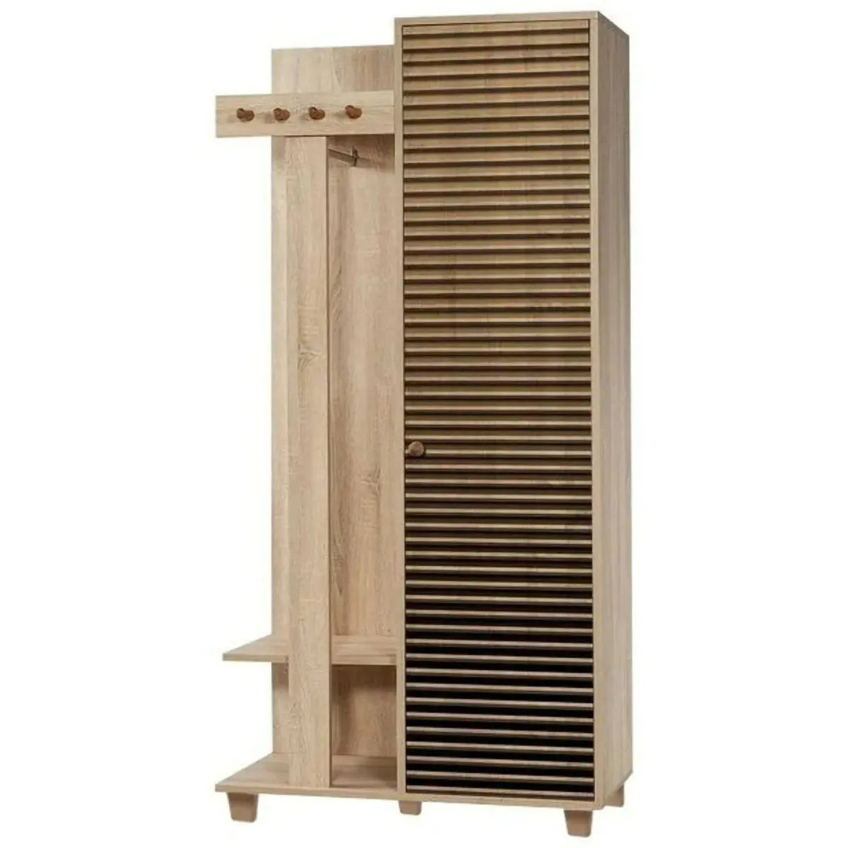 Mobili Da Ingresso|Ingresso > Dmora Mobile da ingresso quercia 90x194h cm - Savina Marrone Quercia