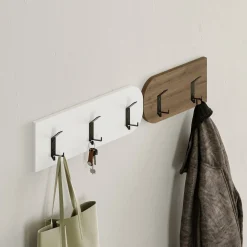 Mobile da ingresso sospeso 3 ante quercia e bianco 104x52h cm - Riga