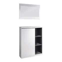 Ingresso > Dmora Mobile da ingresso sospeso 50x140h cm - Etesia Bianco Lucido
