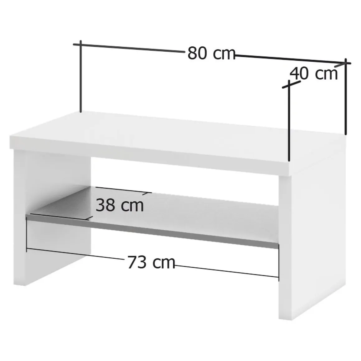 Mobile da ingresso sospeso bianco lucido e antracite 80x40h cm - Trivia