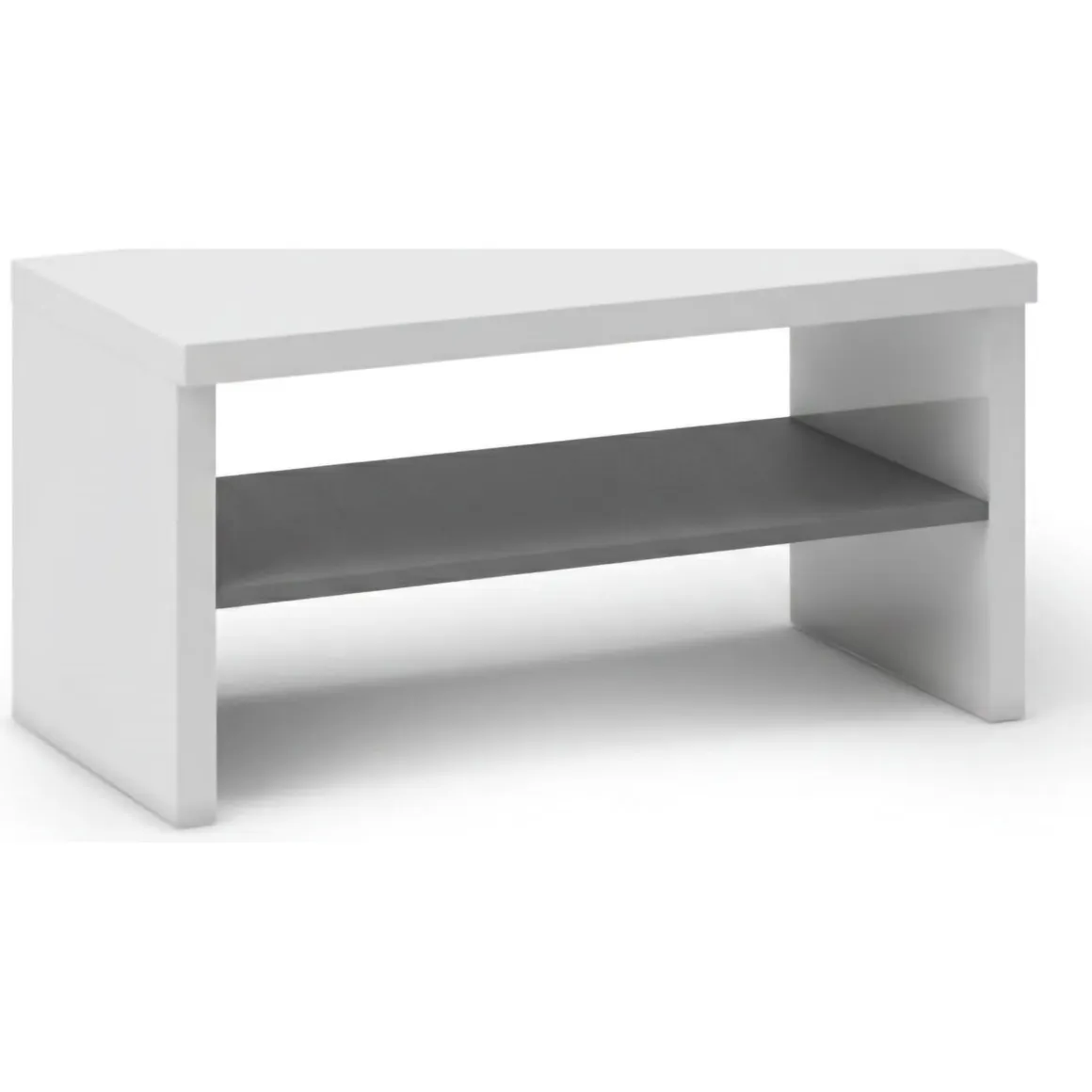 Mobile da ingresso sospeso bianco lucido e antracite 80x40h cm - Trivia