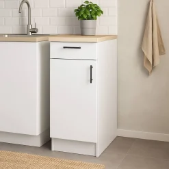 Mobili Dispensa > Dmora Mobile dispensa 40x90h cm bianco e rovere - Orvia Marrone, Bianco Rovere