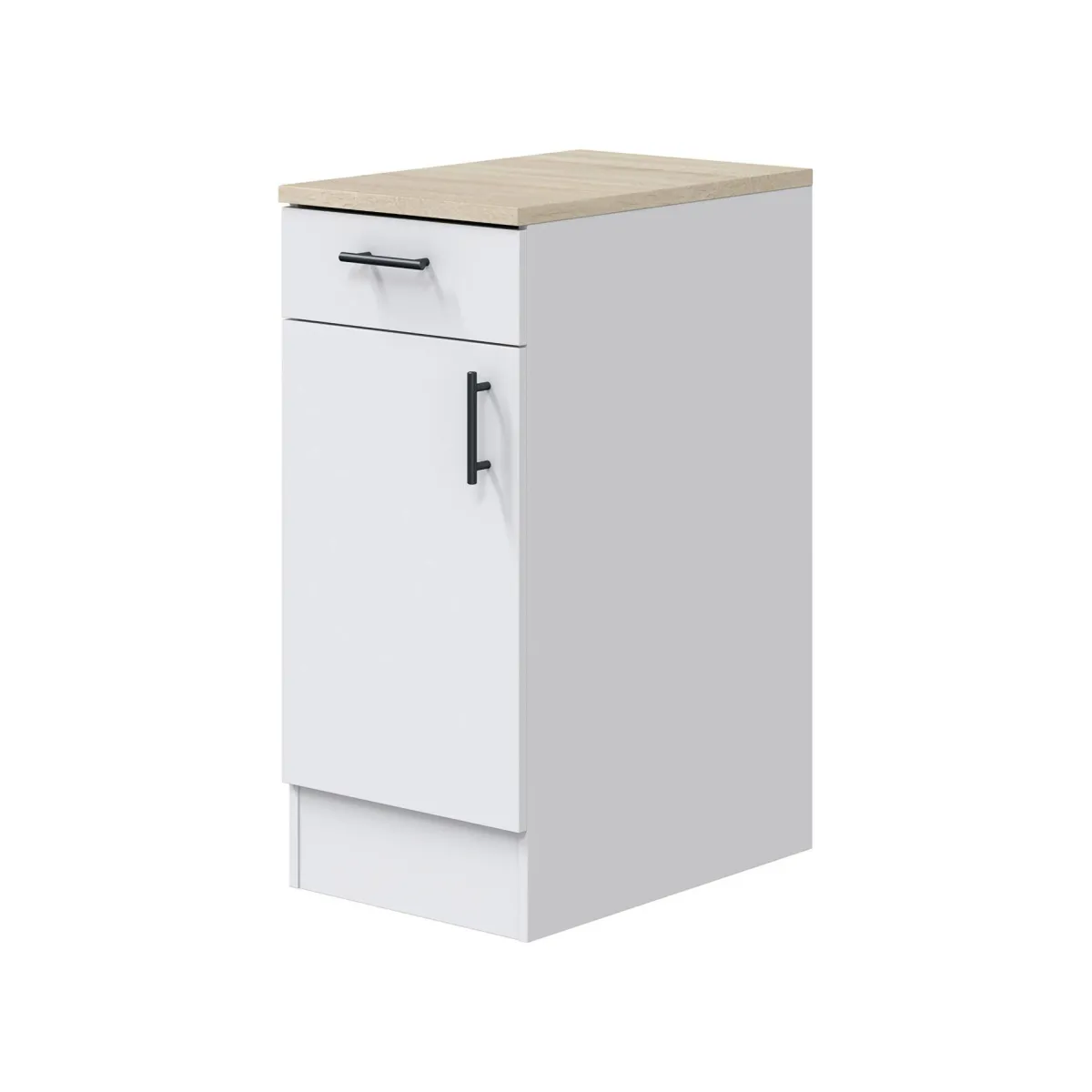 Mobili Dispensa > Dmora Mobile dispensa 40x90h cm bianco e rovere - Orvia Marrone, Bianco Rovere