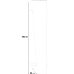 Mobili Da Ingresso|Ingresso > Dmora Mobile ingresso a muro moderno 50x200h cm - Allinko Bianco Lucido