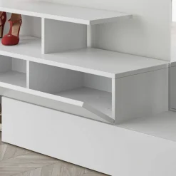 Mobili Da Ingresso|Ingresso > Dmora Mobile ingresso da parete 3 ante 170x190h cm - Barengo Bianco