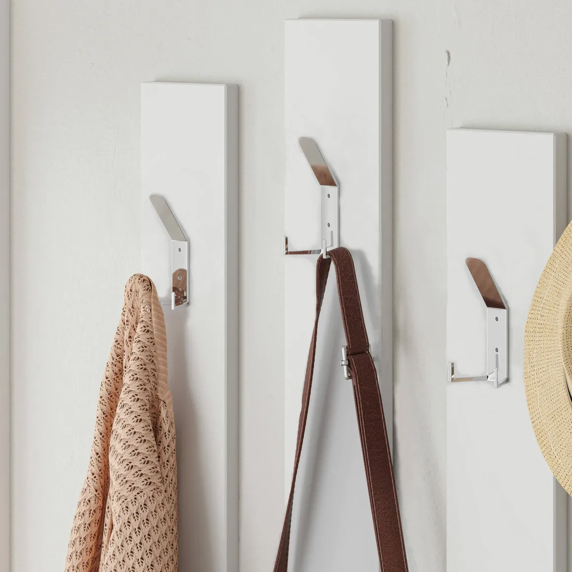 Mobili Da Ingresso|Ingresso > Dmora Mobile ingresso da parete 3 ante 170x190h cm - Barengo Bianco
