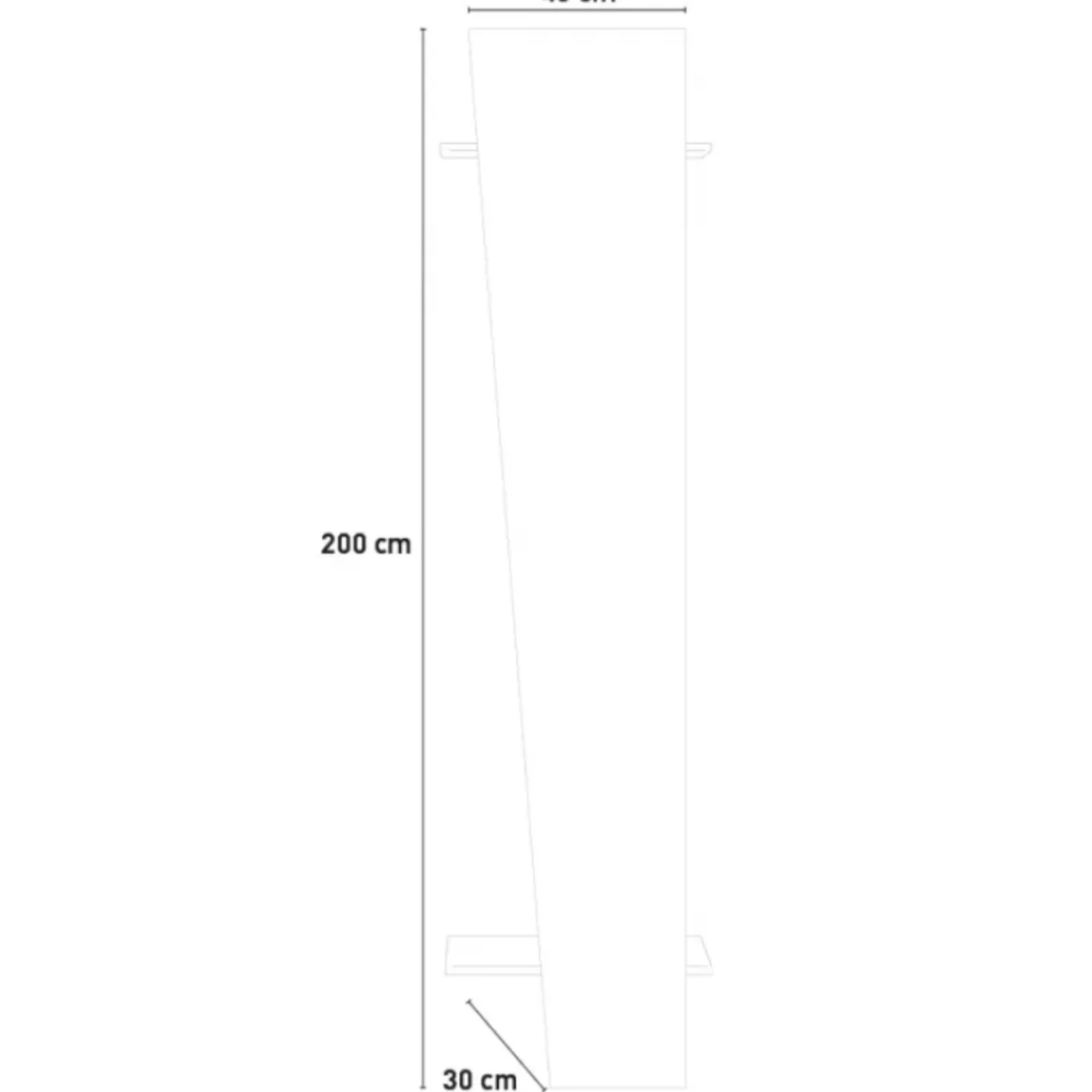 Mobile ingresso da parete antracite 50x200h cm - Allinko
