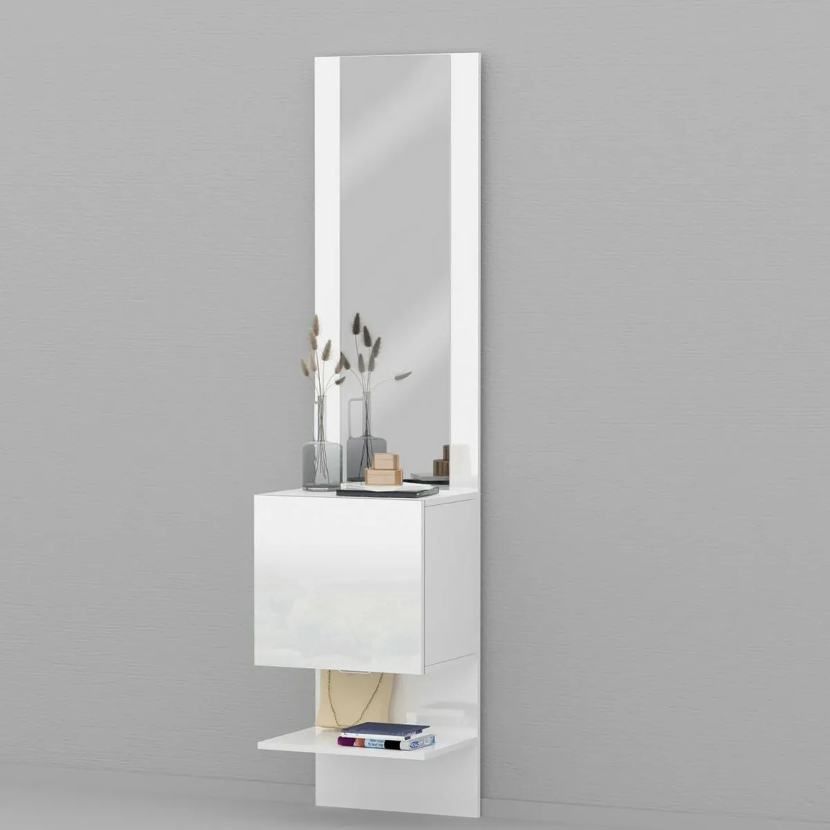 Mobili Da Ingresso|Ingresso > Dmora Mobile ingresso da parete 45x190h cm - Ivana Bianco