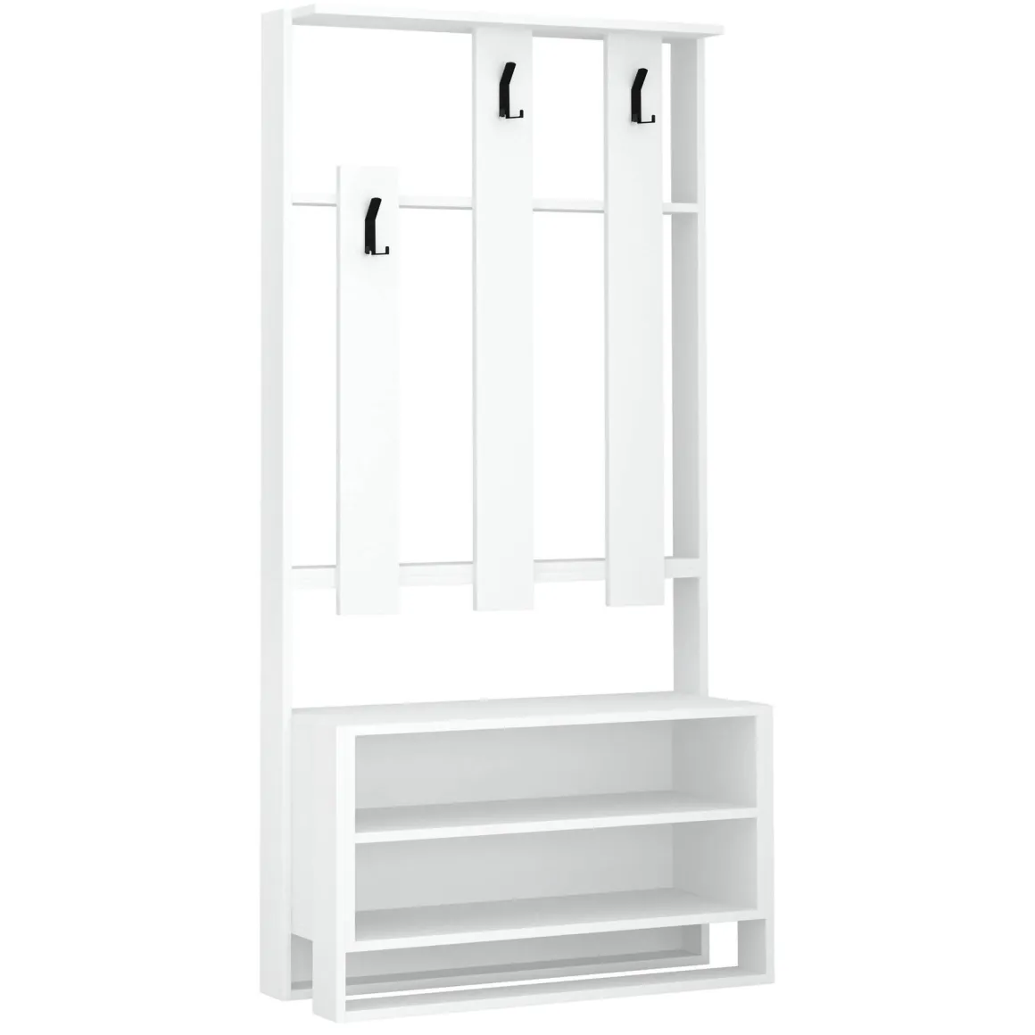 Mobile ingresso elegante da parete bianco 90x180h cm - Toraji