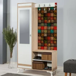 Mobile ingresso quercia e multicolore 100x190h cm - Sugilite