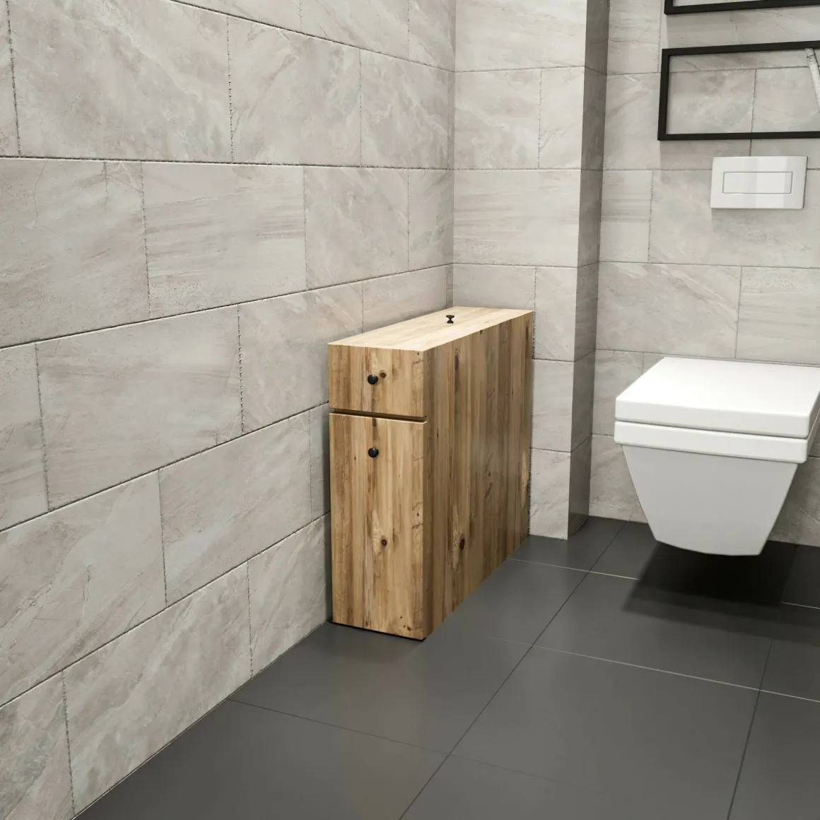 Mobile lavabo 2 cassetti 20x60x55h cm quercia - Isidora