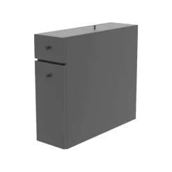 Bagno|Mobili Sottolavabo > Dmora Mobile lavandino 2 cassetti 20x60x55h cm antracite - Isidora Nero Antracite