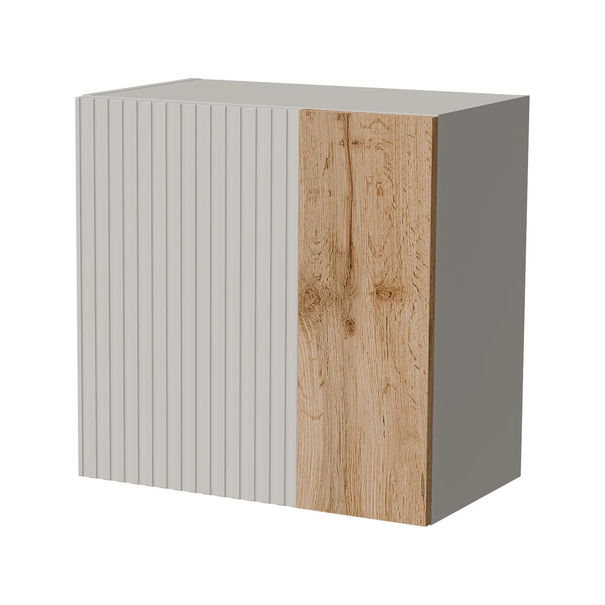 Mobili Pensili > Dmora Mobile Pensile Beige Marrone Rovere un Ripiano Modulabile 49.9x50h cm, 2 Vani - Fonteno Marrone, Beige Rovere