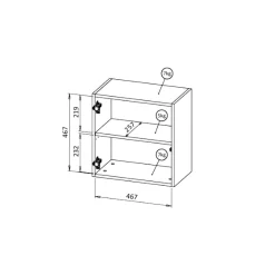 Mobili Pensili > Dmora Mobile Pensile un Ripiano Modulabile 49.9x50h cm, Apertura Push Pull - Fonteno Beige