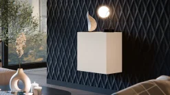 Mobile Pensile Beige un Ripiano Modulabile 49.9x50h cm, Apertura Push Pull - Sparone