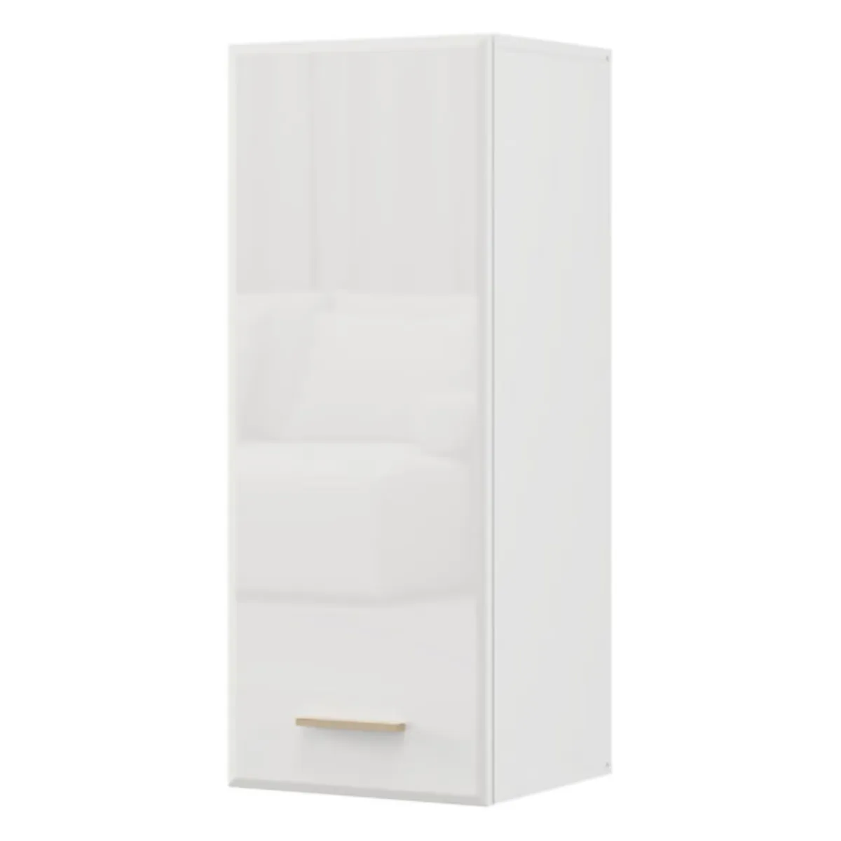 Mobili Pensili > Dmora Mobile Pensile Bianco Opaco Marrone Rovere 2 Ripiani Un'anta 39x96h cm, 3 Vani - Fresis Marrone Rovere, Bianco Opaco