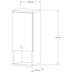 Mensola Bagno|Mobili Pensili > Dmora Mobile Pensile Marrone Rovere Bianco 4 Ante 2 Vani 120x47h cm, Apertura Battente - Rusco Bianco, Marrone Rovere