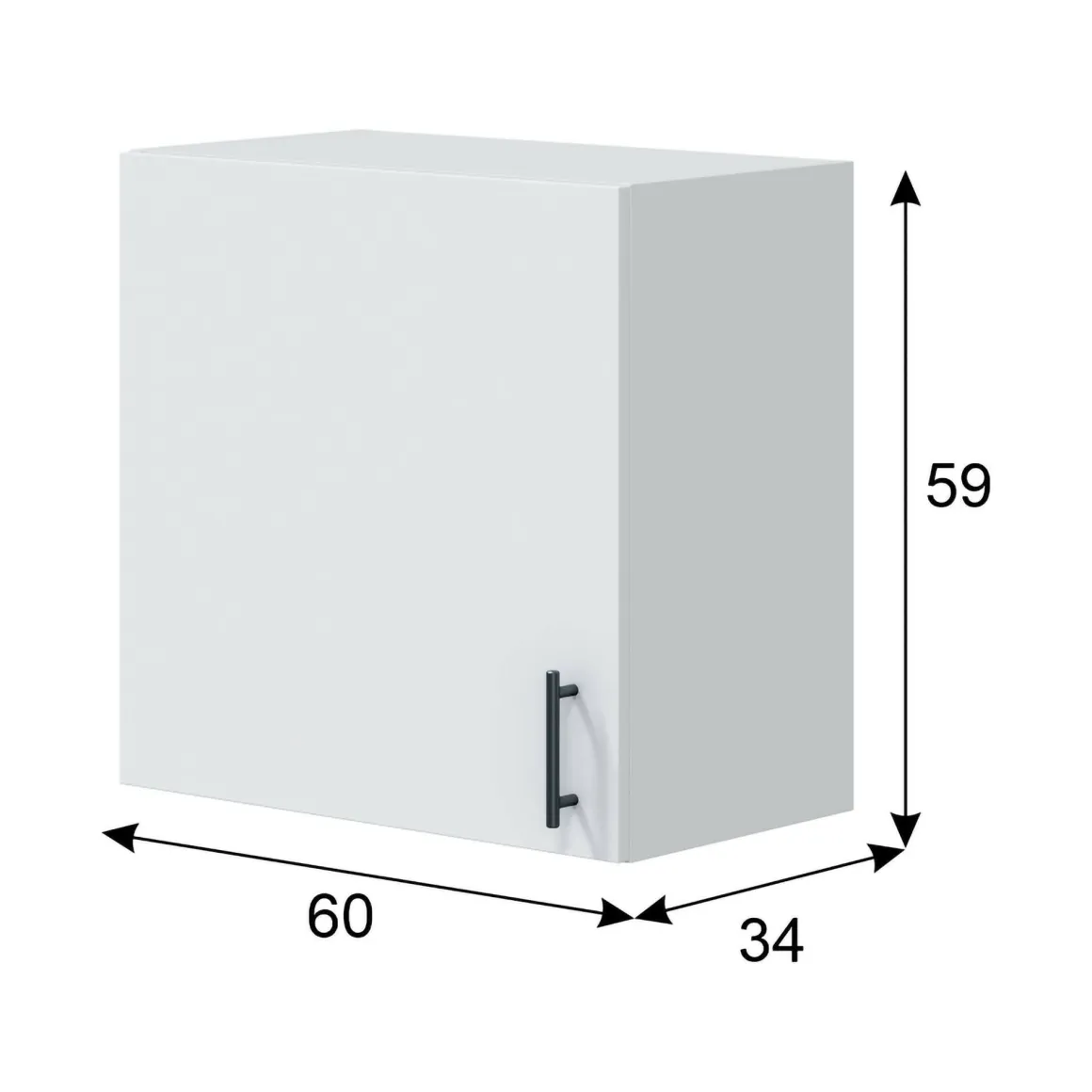 Mobile pensile modulabile 60x59h cm bianco - Thyra